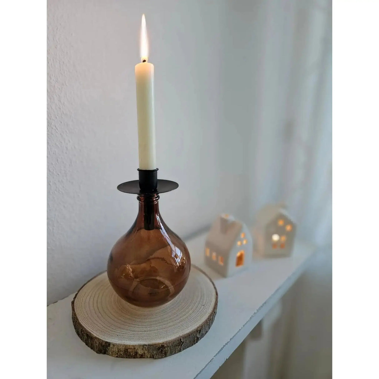 4 STÜCK Kerzenhalter für Flaschen Metall schwarz Kerze Flasche Stabkerzenhalter - Kerzenhalter