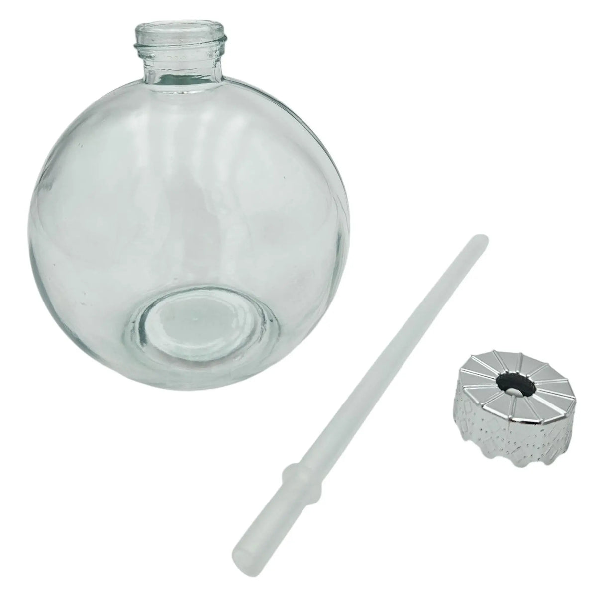 4 Trinkgläser Weihnachtskugel Trinkhalm Glas transparent Weihnachtskugel 400 ml - Trinkglas