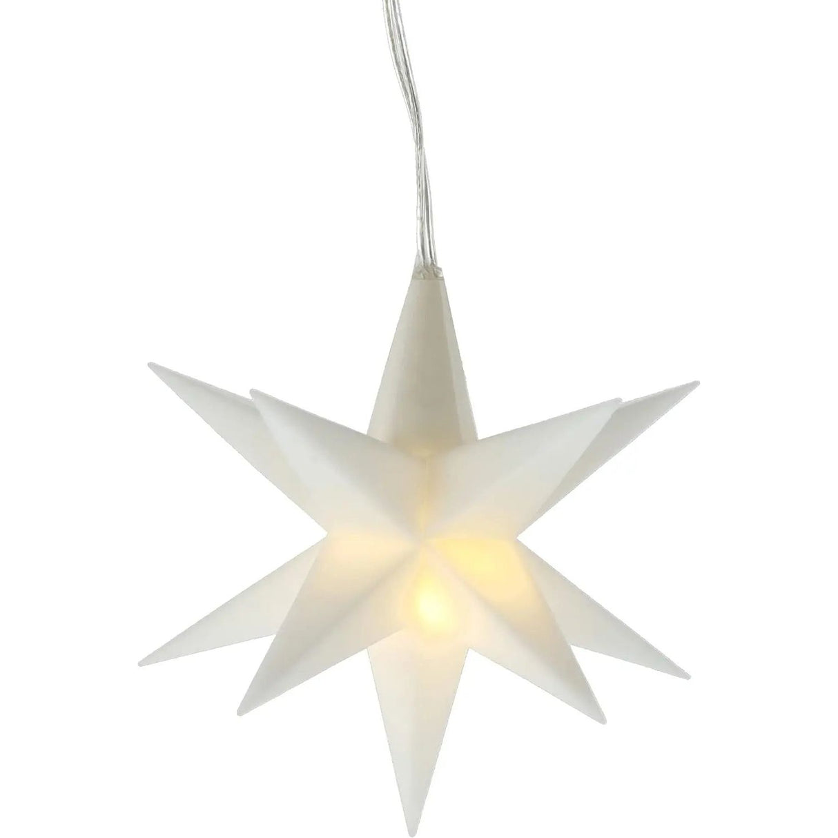 Weihnachtsstern LED Stern Deko Weihnachtsbeleuchtung Batterie Timer weiß Ø 11 cm