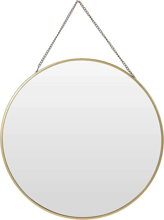 Spiegel rund Wandspiegel Schminkspiegel runder Dekospiegel Metall GOLD Ø 30 cm