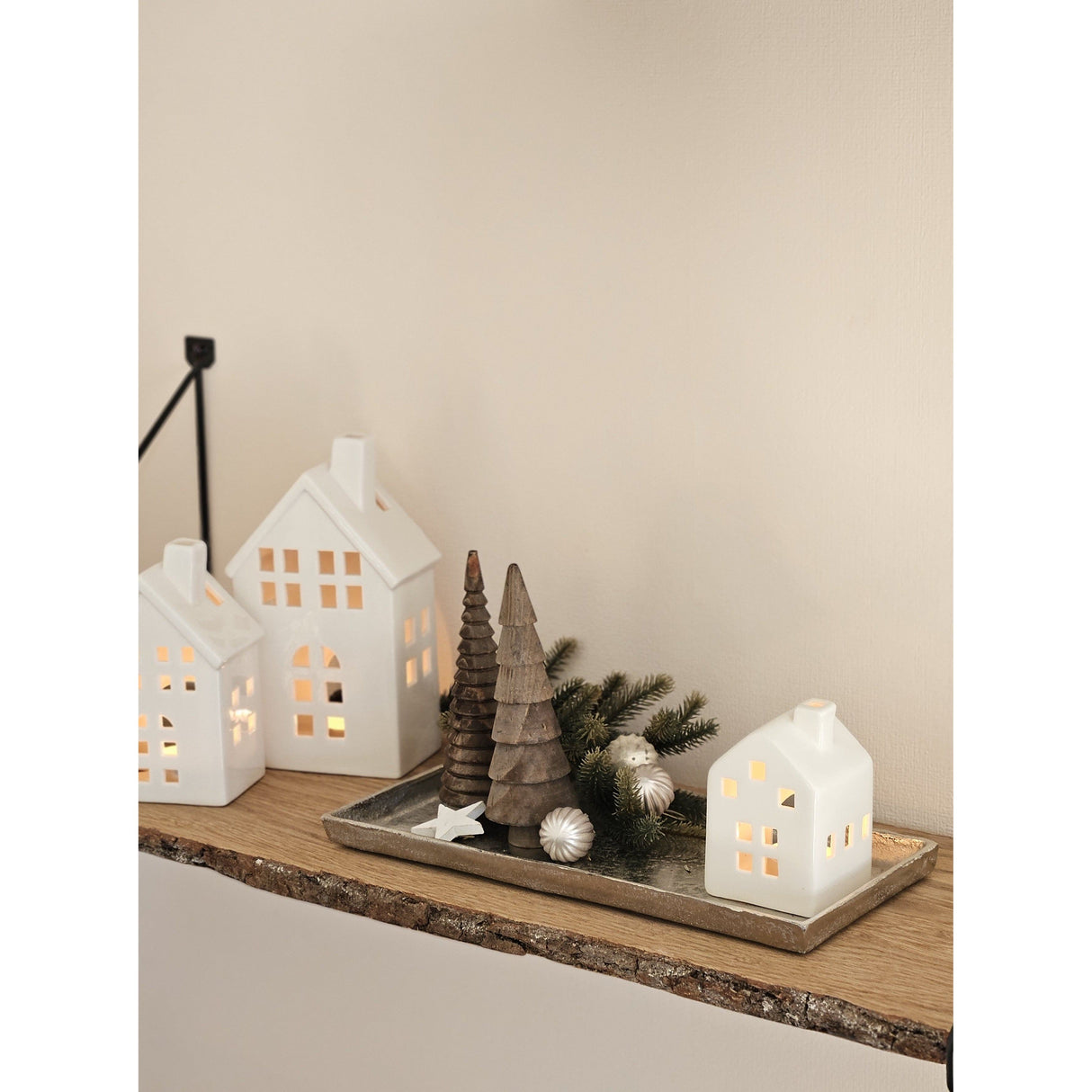 Tablett Dekoteller silber Metall massiv Tischdeko Schale Dekoschale Dekotablett 30 x 15 cm - Dekotablett