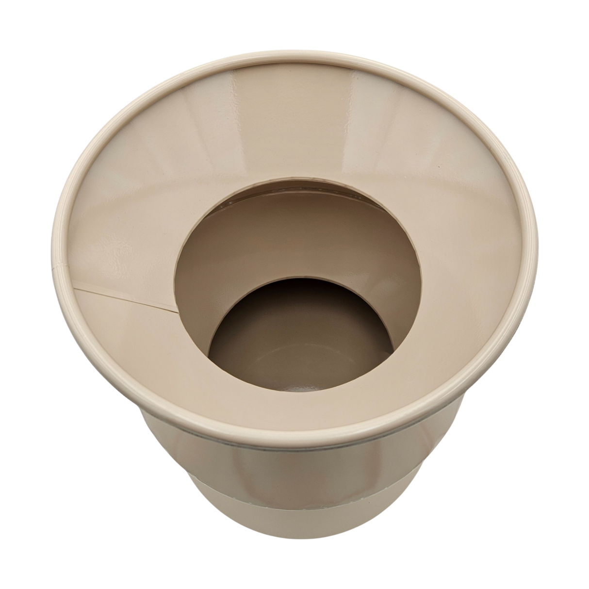 Couchtisch Beistelltisch beige 37x30 Retro Metalltisch rund kleiner Tisch B-Ware