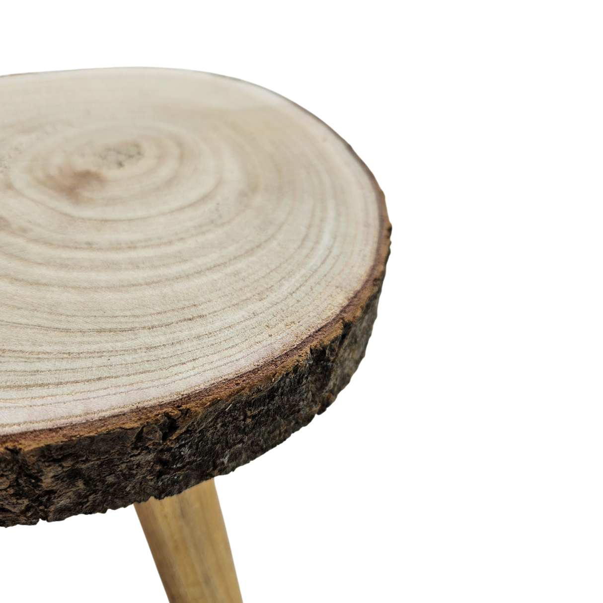 Baumscheibe auf Füßen Kerzentablett natur Baumrinde rund 20-26 cm Pflanzenständer - Dekoteller