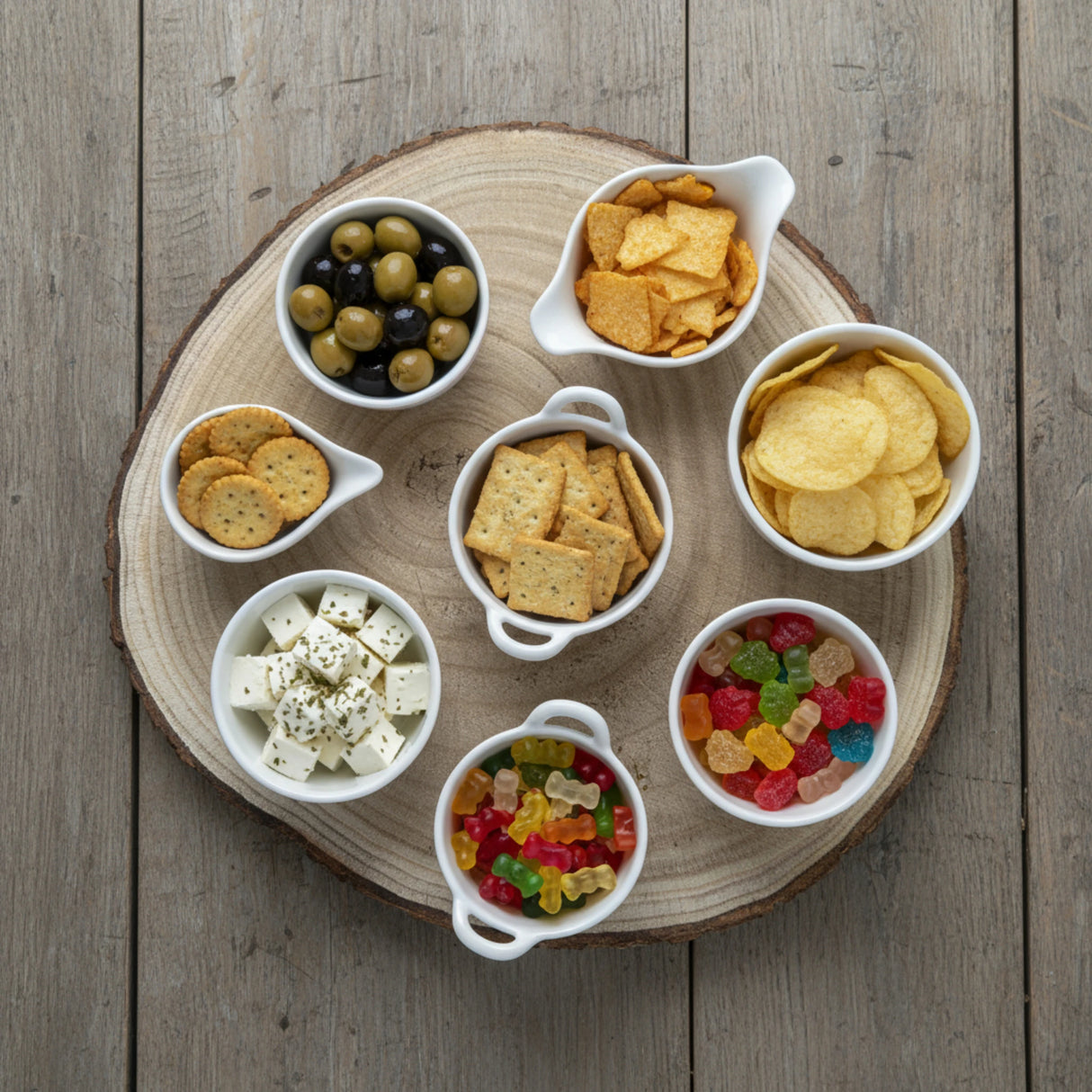 Baumscheibe auf Füßen Kerzentablett natur Baumrinde rund 20-26 cm Pflanzenständer - Dekoteller