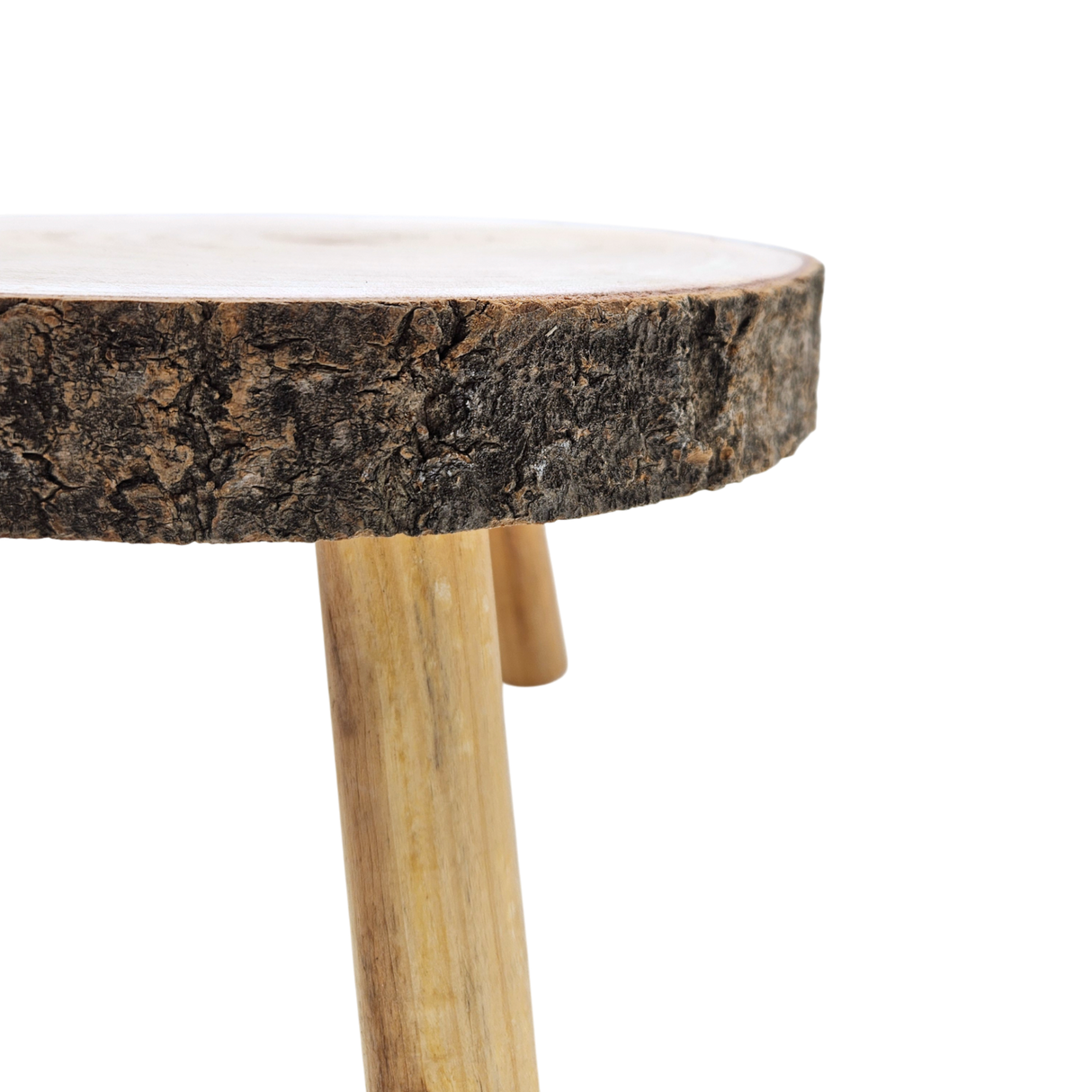 Baumscheibe auf Füßen Kerzentablett natur Baumrinde rund 20-26 cm Pflanzenständer - Dekoteller