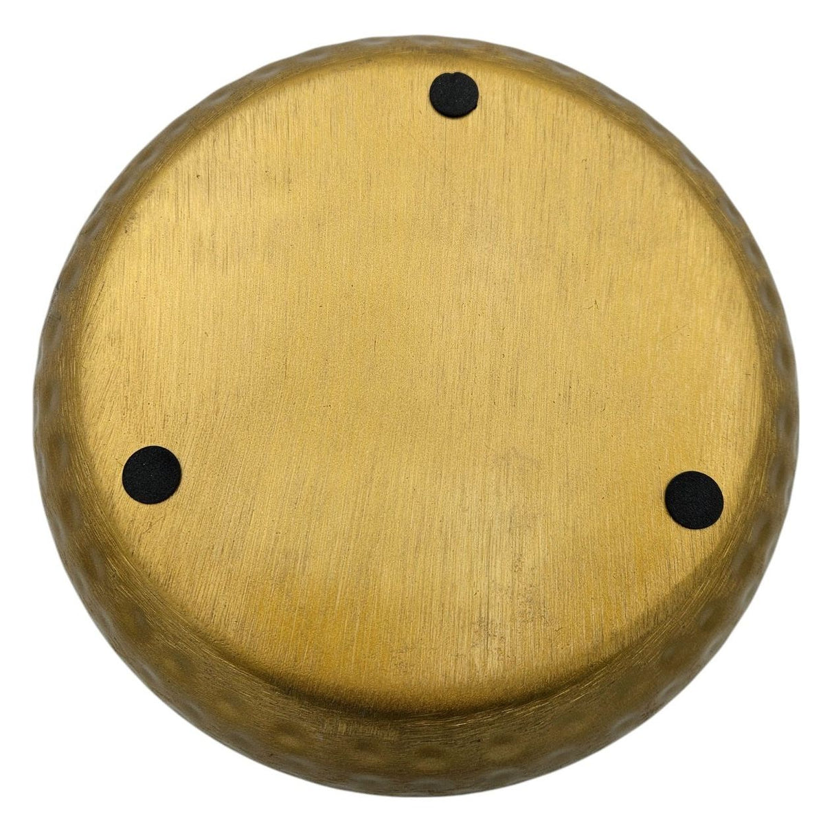 Metall Dekoschale Schale Metallschüssel rund gehämmert Hammerschlag gold 24 cm