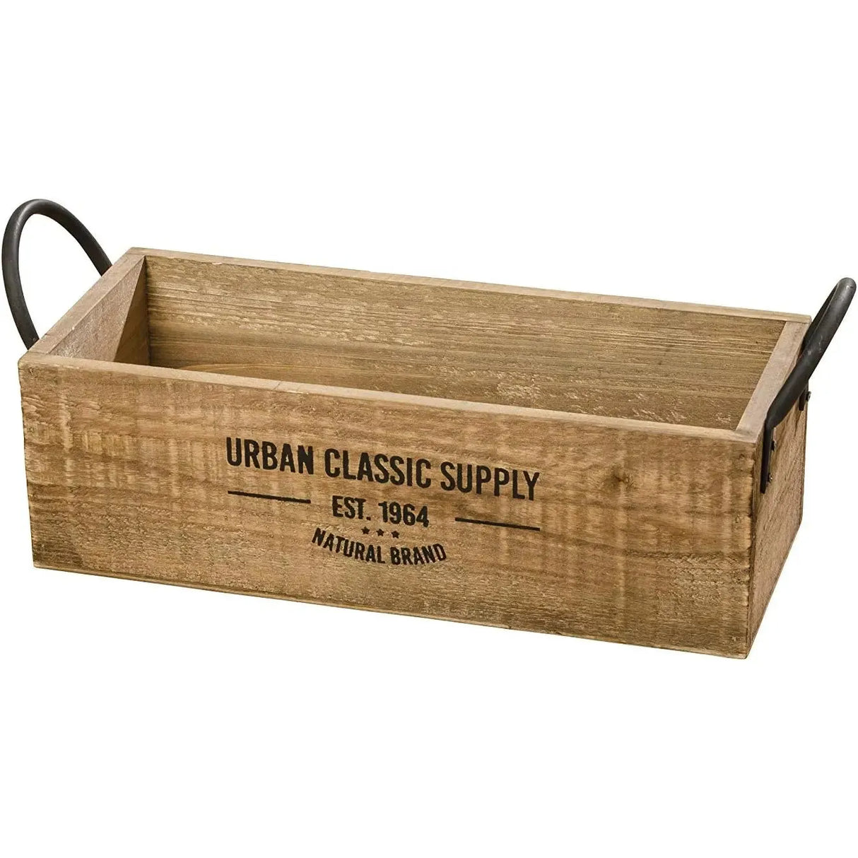 Holzkiste braun Dekokiste shabby Kiste Obstkiste Holz Deko Landhaus mit Griffen - Mittel 16 x 41 x 15 cm - Holzkiste