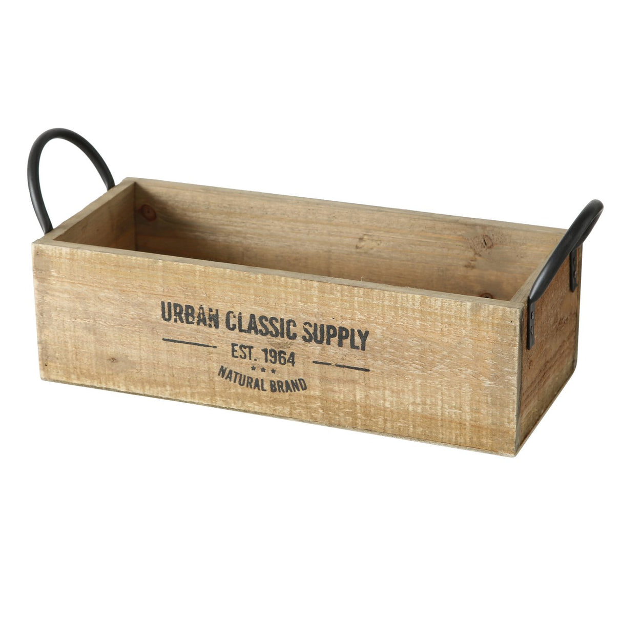 Holzkiste braun Dekokiste shabby Kiste Obstkiste Holz Deko Landhaus mit Griffen - Holzkiste mit Griff