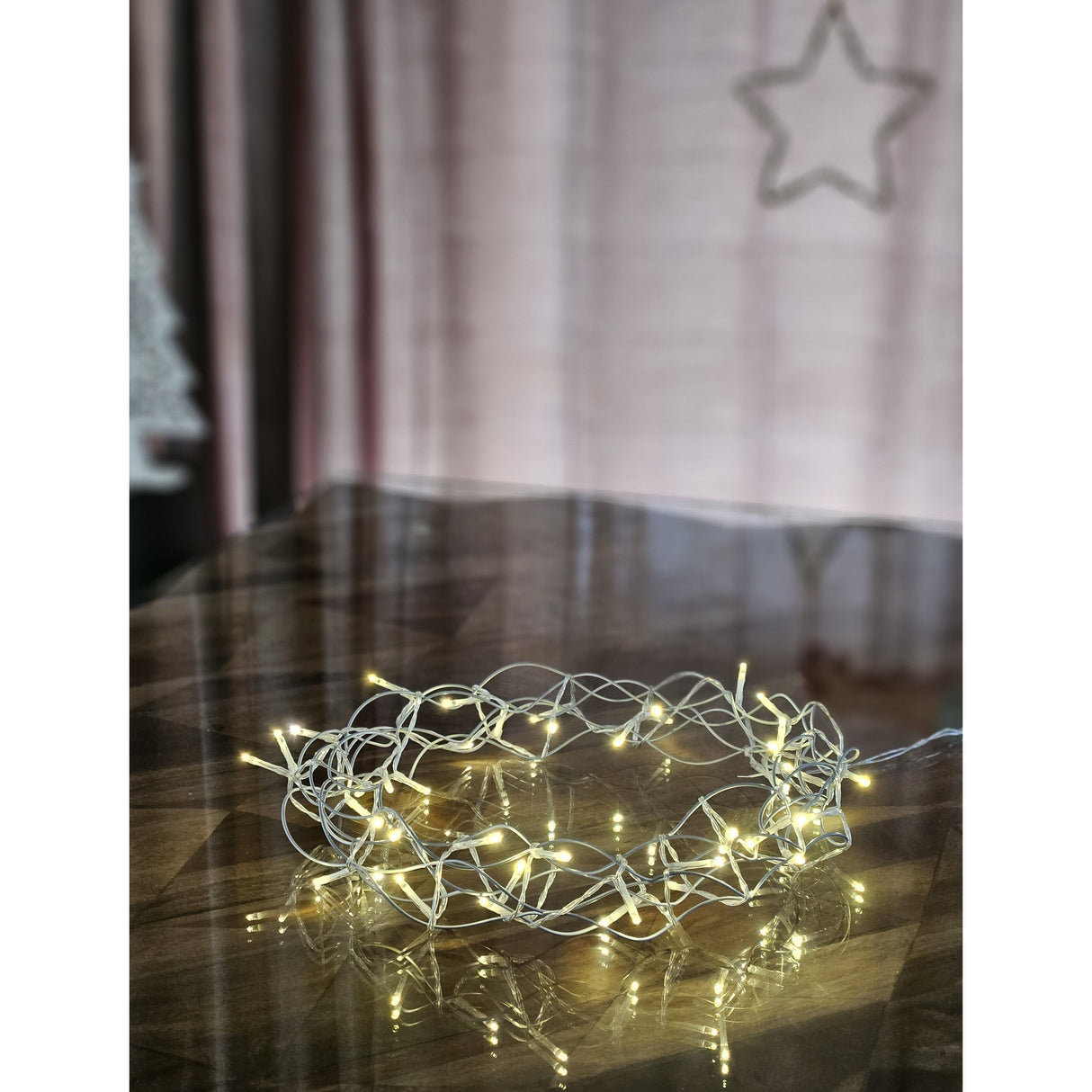Weihnachtskranz LED Kranz Timer Batterie Lichterkranz warmweiß Leuchtkranz 30 cm - Weihnachtskranz
