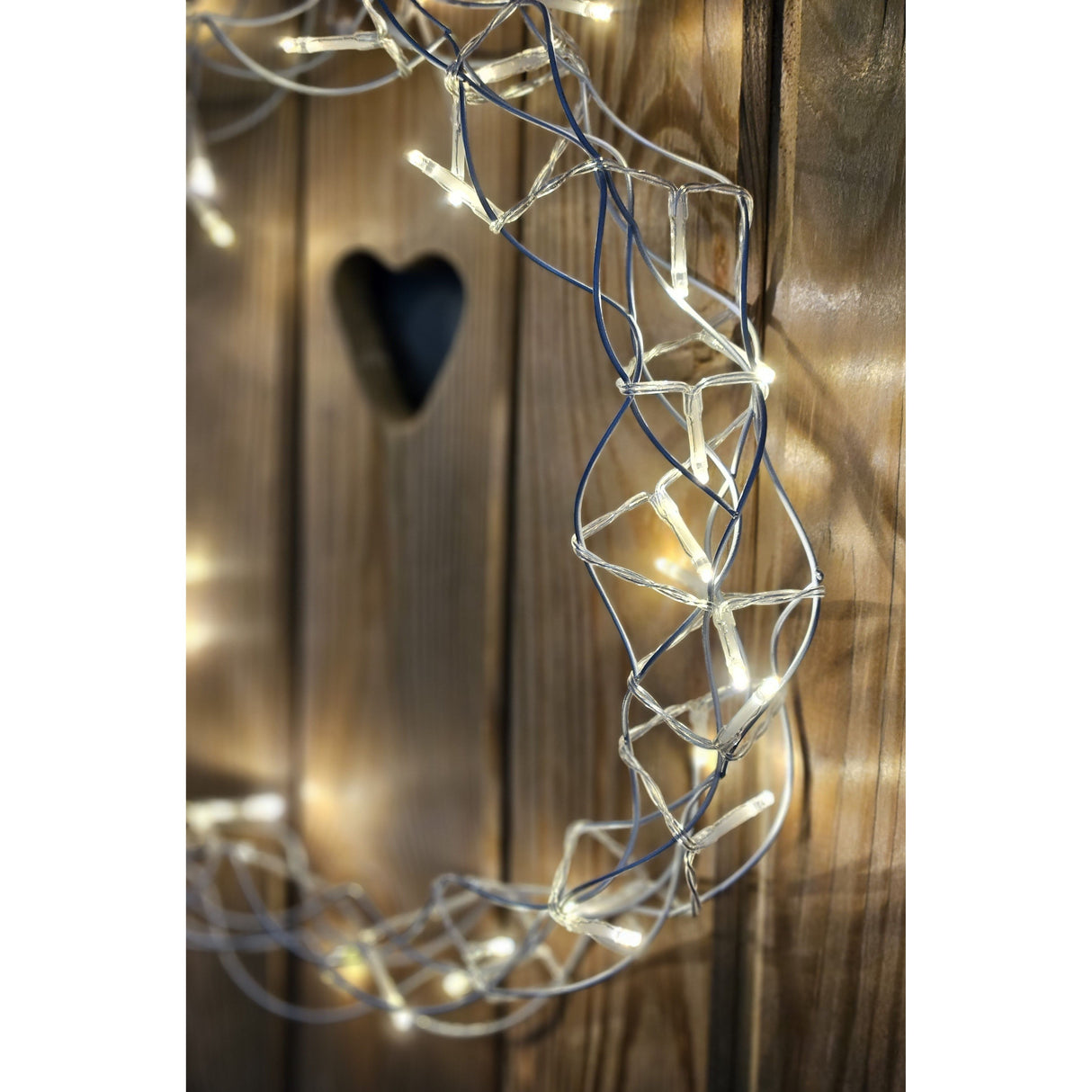 Weihnachtskranz LED Kranz Timer Batterie Lichterkranz warmweiß Leuchtkranz 30 cm - Weihnachtskranz
