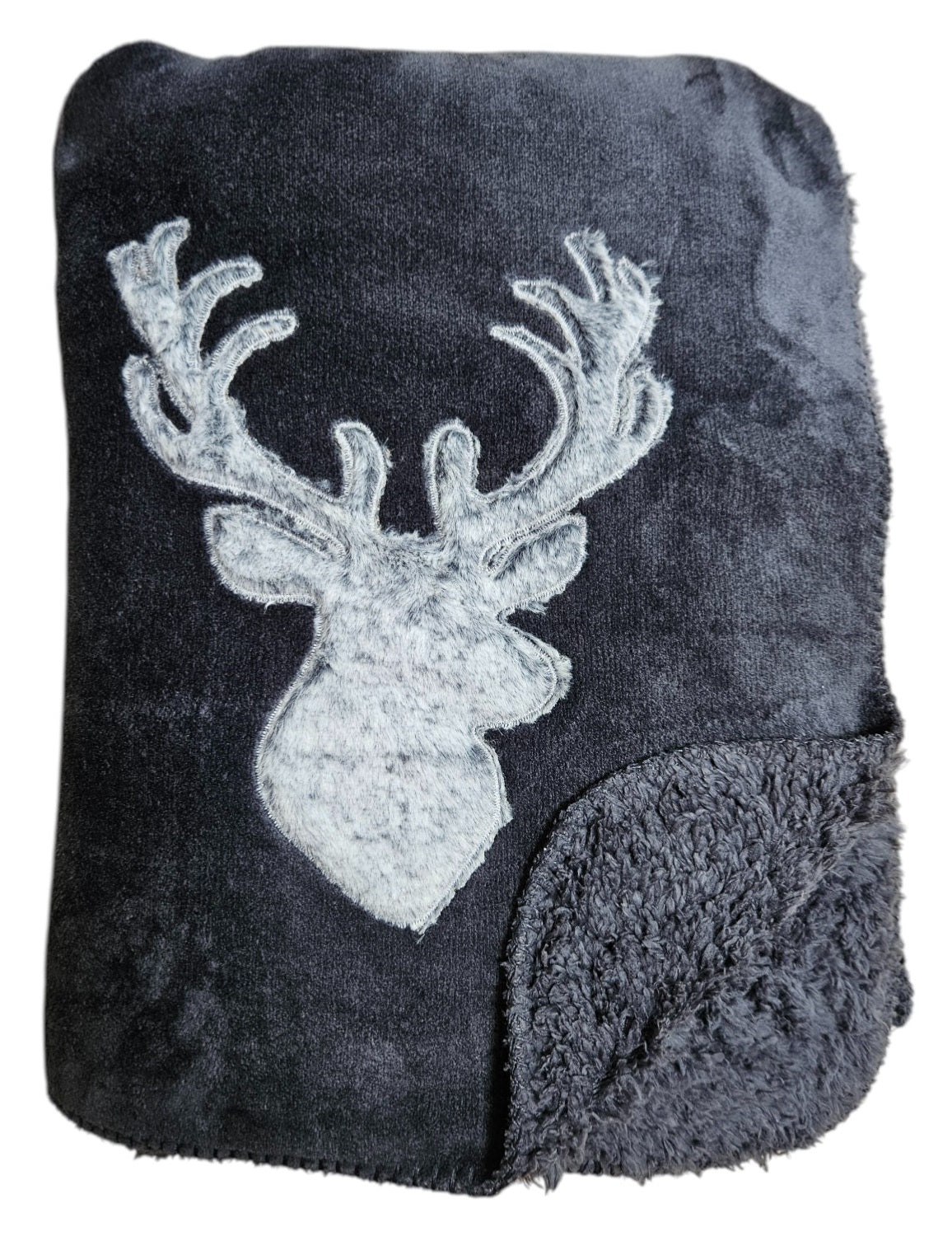 Decke Kuscheldecke Tagesdecke Wohndecke Hirsch Winter 150x200 kuschelig weich - Wohndecke
