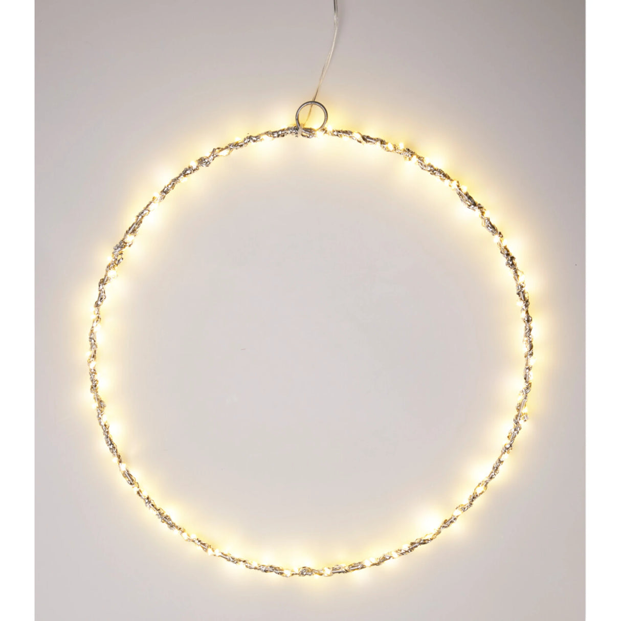 LED Beleuchtung Weihnachten Batterie Lichterkranz Kranz Timer 120 LED 30cm warmweiß - Lichterkette LED