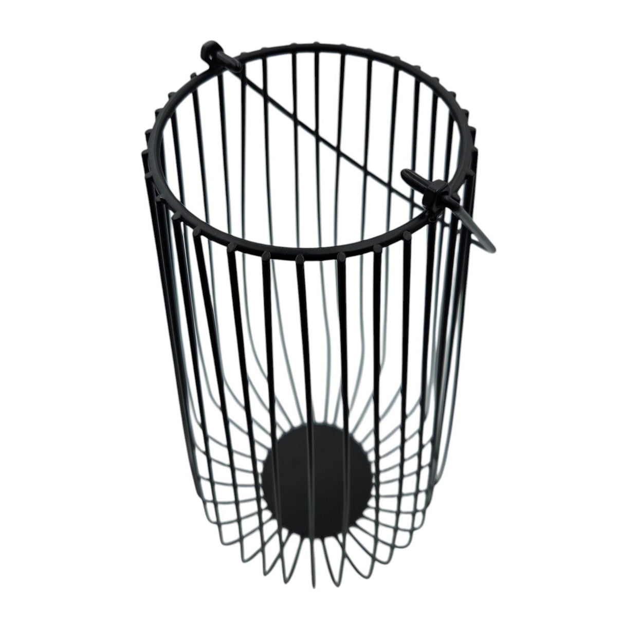 Laterne Windlicht Metalllaterne 25x50 cm Windlicht Kerzenhalter Gartenlampe schwarz - Laterne Windlicht