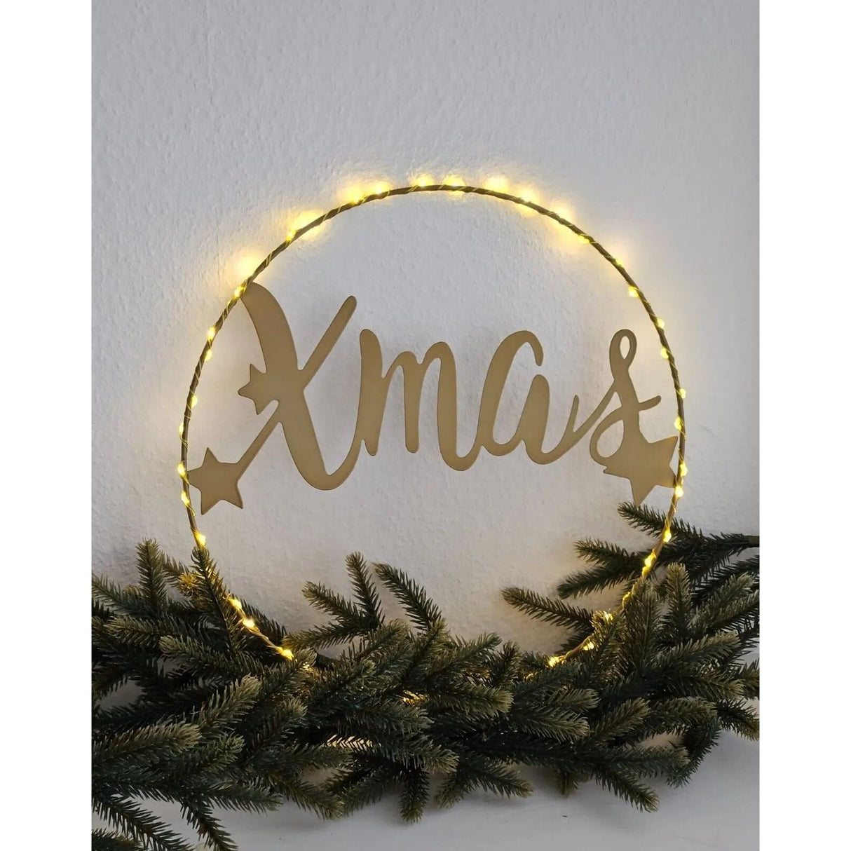 Lichterkranz Weihnachtsbeleuchtung LED warmweiß Weihnachtsdeko Ring Kranz Ø 30 cm B-WARE - LED Türkranz