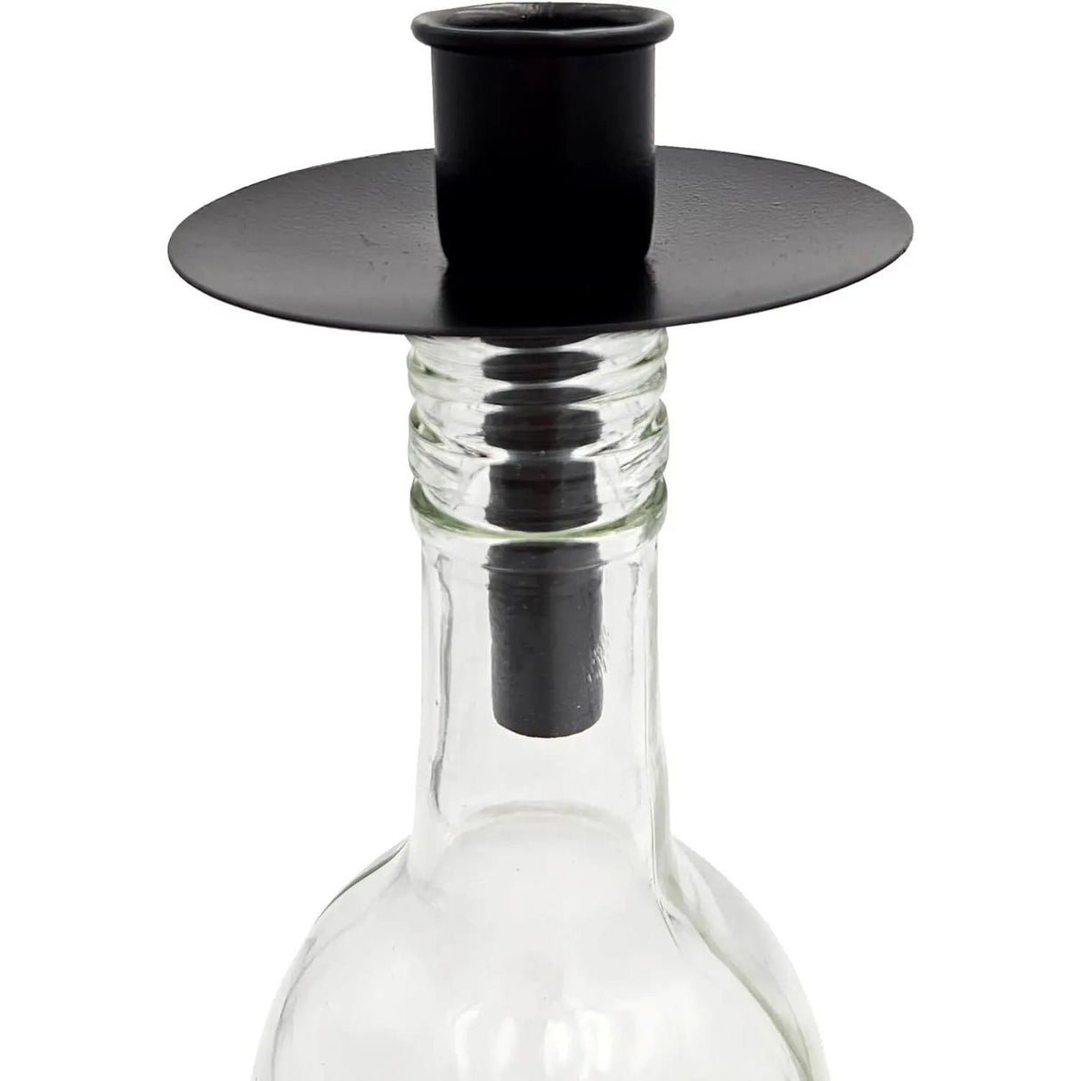 4 STÜCK Kerzenhalter für Flaschen Metall schwarz Kerze Flasche Stabkerzenhalter