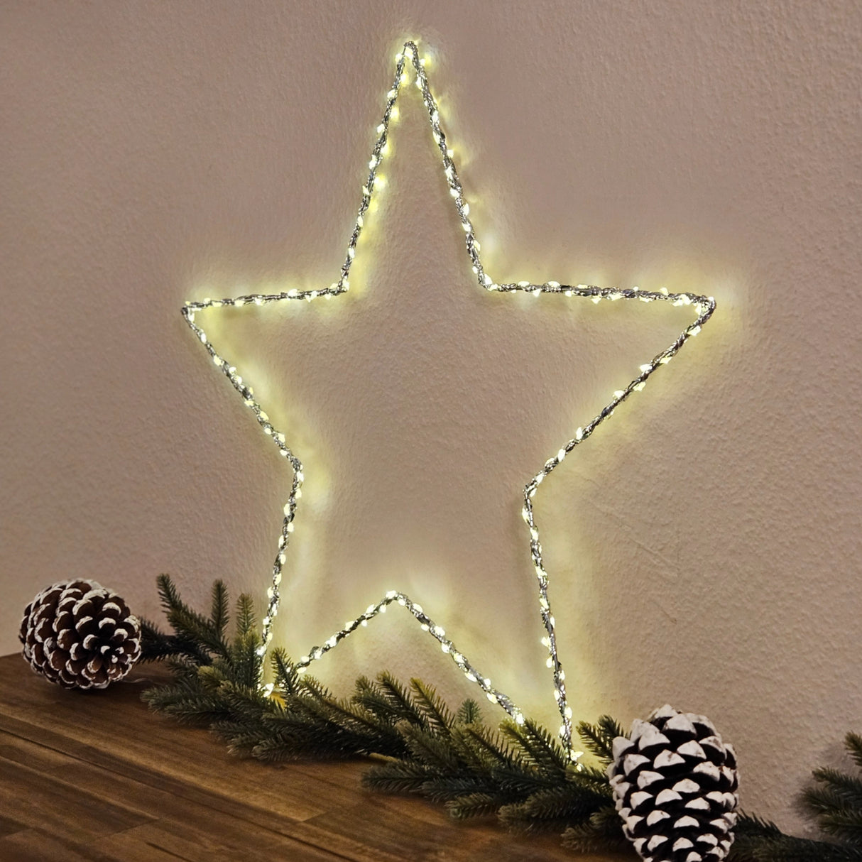 Weihnachtsstern Weihnachtsbeleuchtung XXL 50 cm 150 LED Stern Timer Batterie - Weihnachtsbeleuchtung
