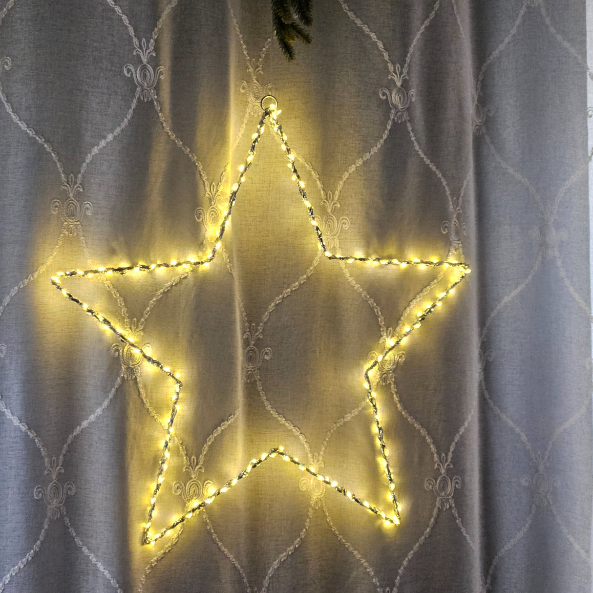 Weihnachtsstern Weihnachtsbeleuchtung XXL 50 cm 150 LED Stern Timer Batterie - Weihnachtsbeleuchtung