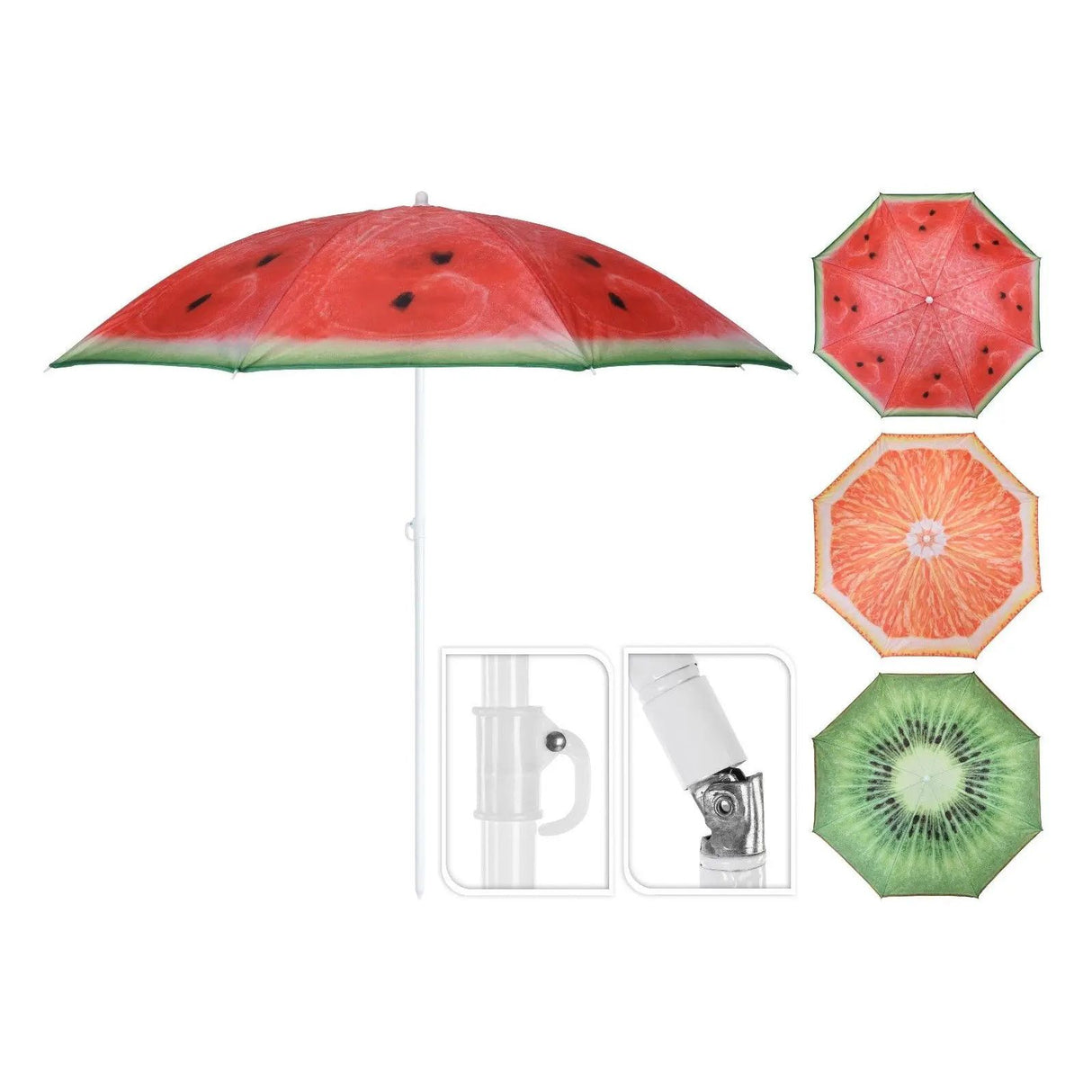 Sonnenschirm Ø 150 cm Strandschirm knickbar Schirm Balkonschirm Gartenschirm Kiwi - Sonnenschirm