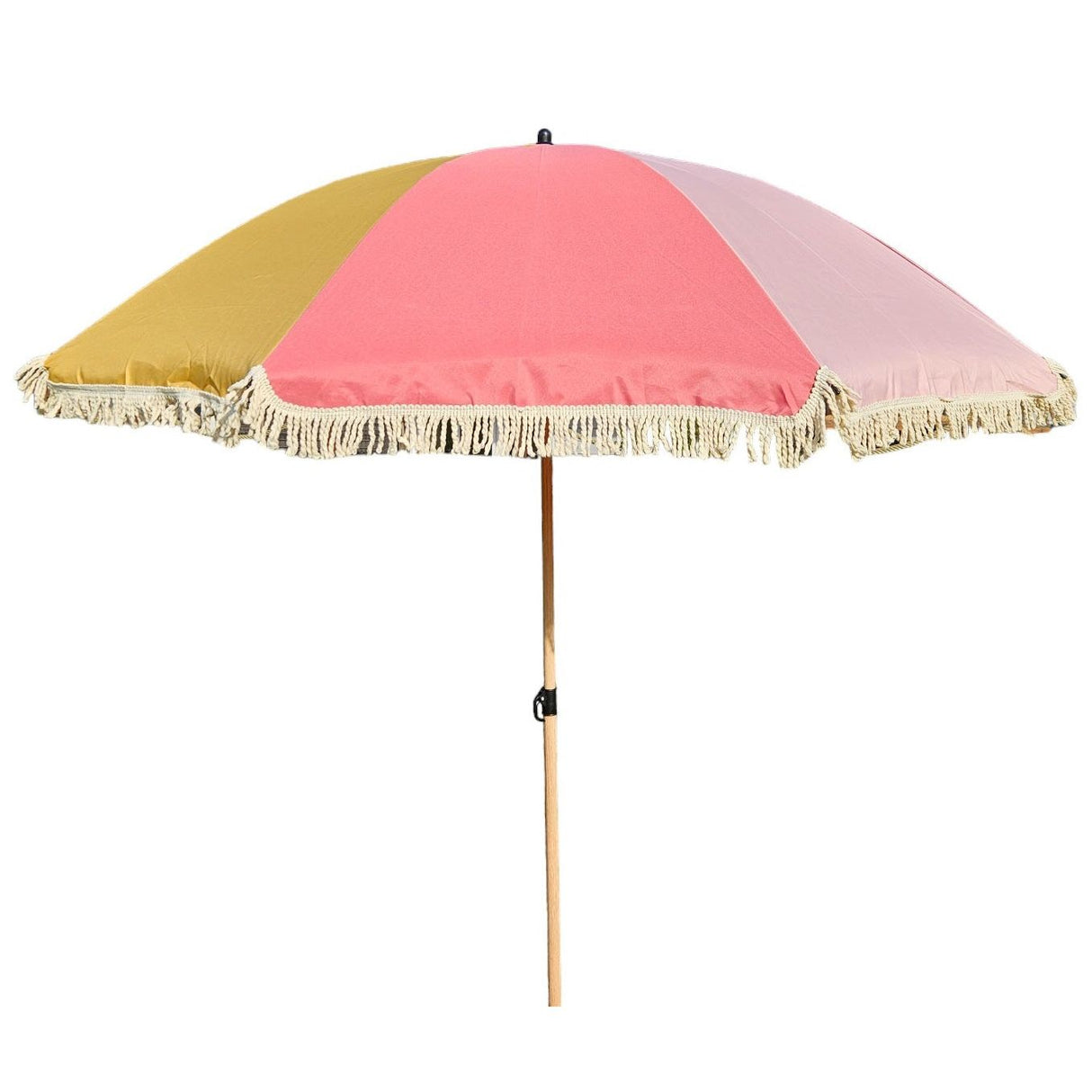 Sonnenschirm Strandschirm Schirm UV Schutz Fransen ROSA GELB knickbar Ø 170 cm - Sonnenschirm