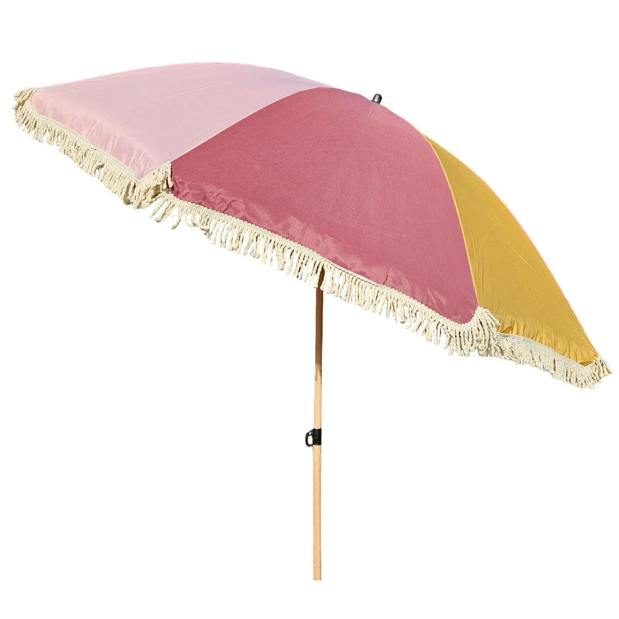 Sonnenschirm Strandschirm Schirm UV Schutz Fransen ROSA GELB knickbar Ø 170 cm - Sonnenschirm