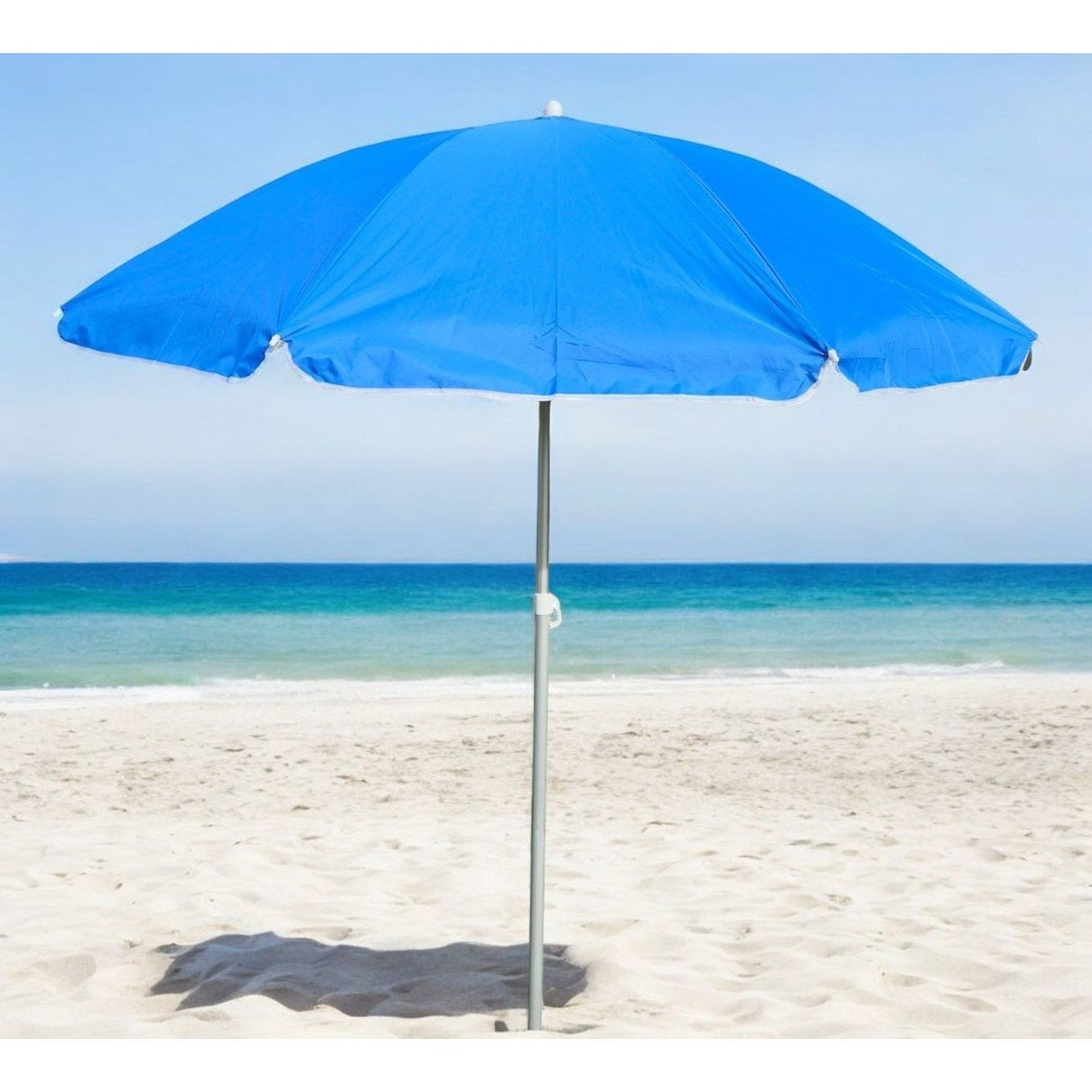 Sonnenschirm Strandschirm Strand Reise Stabil UV Schutz UPF 50+ blau 170 cm - Sonnenschirm