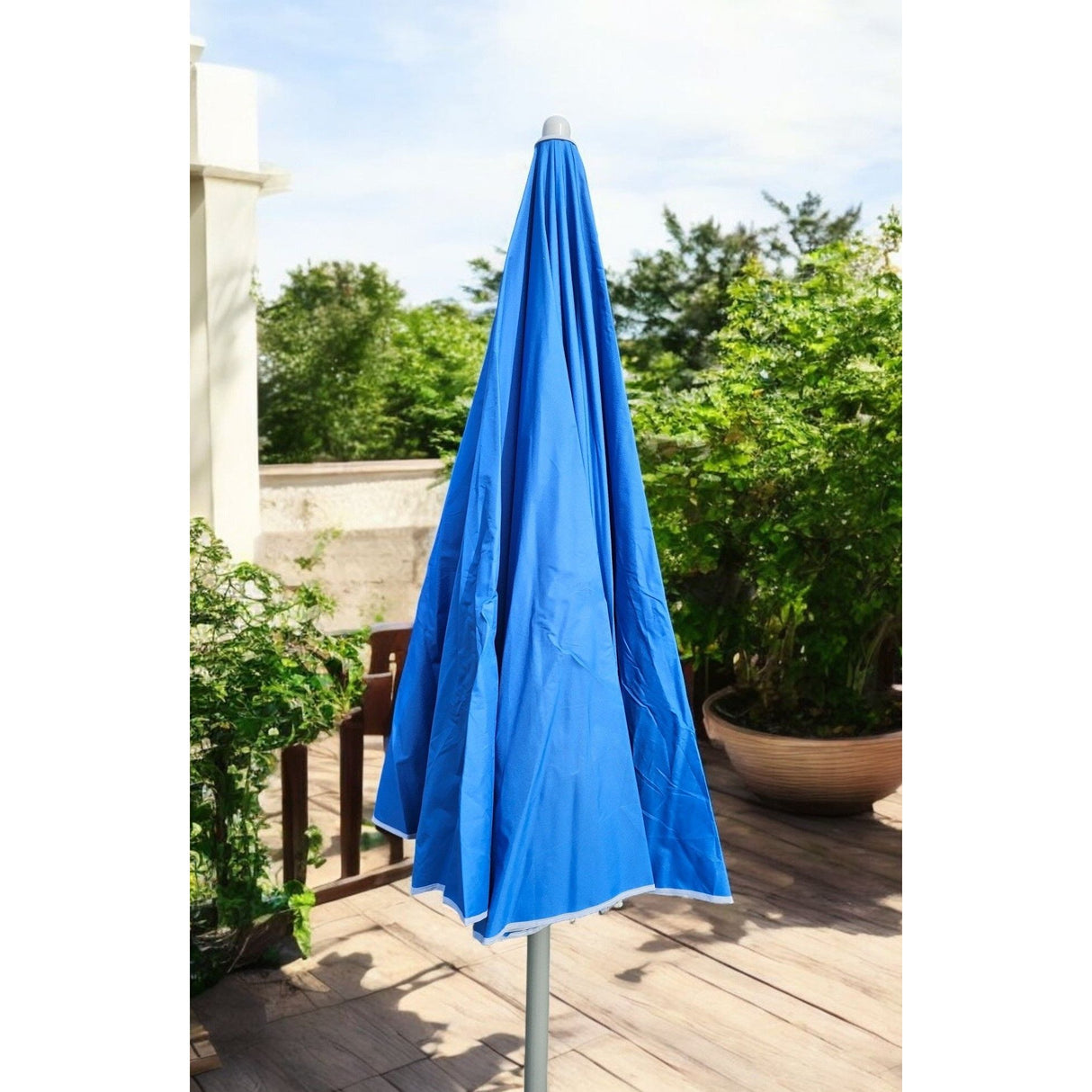 Sonnenschirm Strandschirm Strand Reise Stabil UV Schutz UPF 50+ blau 170 cm - Sonnenschirm