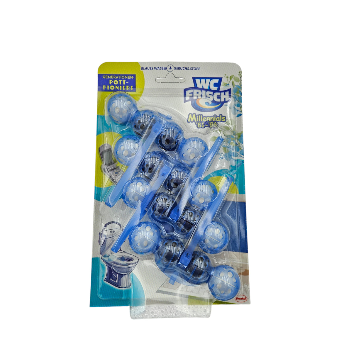 WC Frisch blau Kraft Aktiv 4er Set Wc Reiniger Tab Duftstein extra frische Toiletteneinhänger