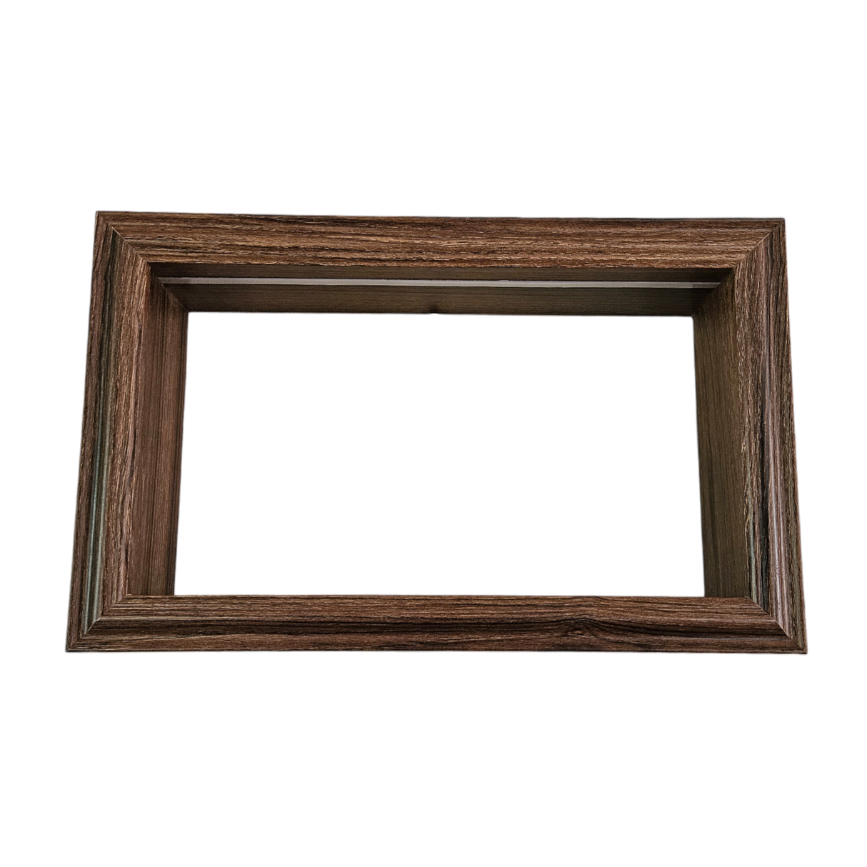 Wandregal Holzregal Dekoregal Modern mit LED 40x25 cm braun Bilderrahmen