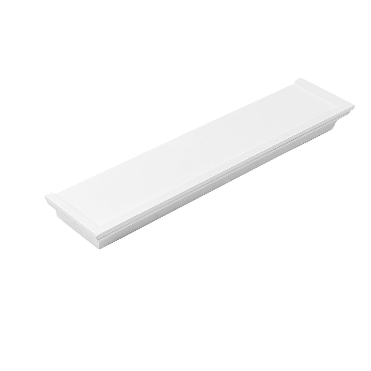 Wandregal weiß Landhaus Bücherregal 15-61 cm Wandboard Hängeregal Schweberegal - XL: 45x10x4 cm - Wandregal