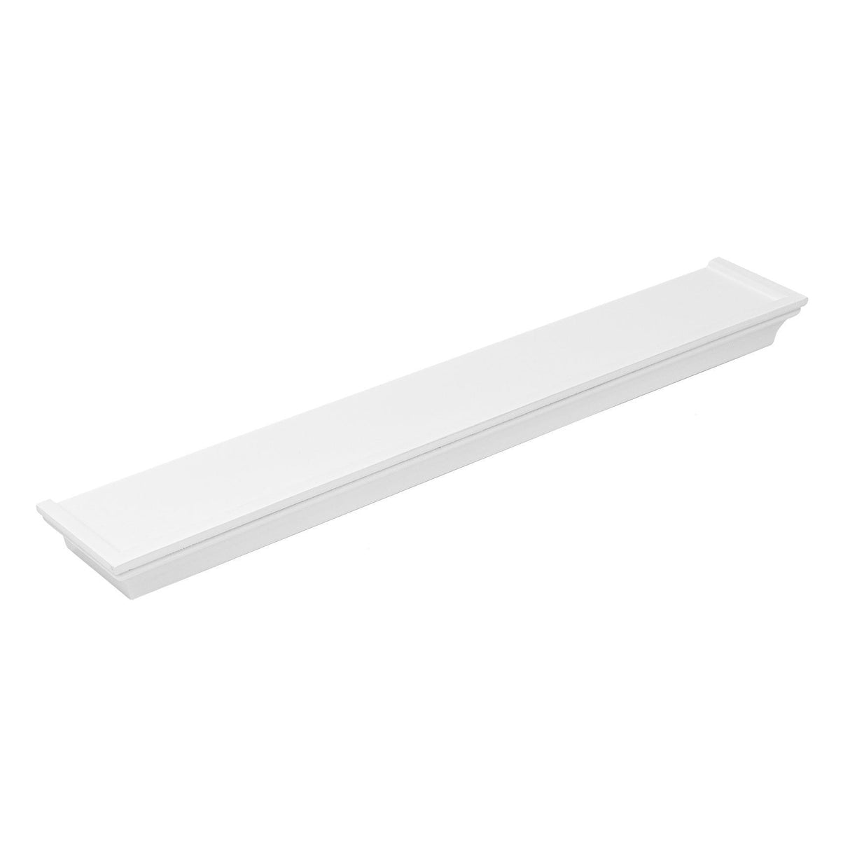 Wandregal weiß Landhaus Bücherregal 15-61 cm Wandboard Hängeregal Schweberegal - XXL: 61x10x4 cm - Wandregal