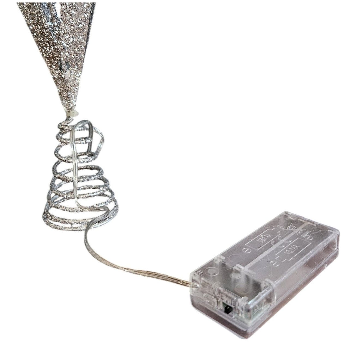 Christbaumspitze 35cm Baumspitze Weihnachten Metall Glitzer LED Stern B-WARE - Weihnachtsstern LED