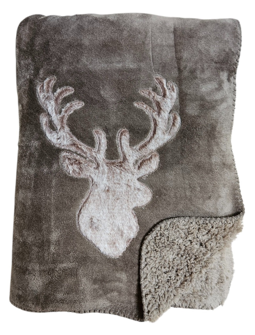 Decke Kuscheldecke Tagesdecke Wohndecke Hirsch Winter 150x200 kuschelig weich - Wohndecke