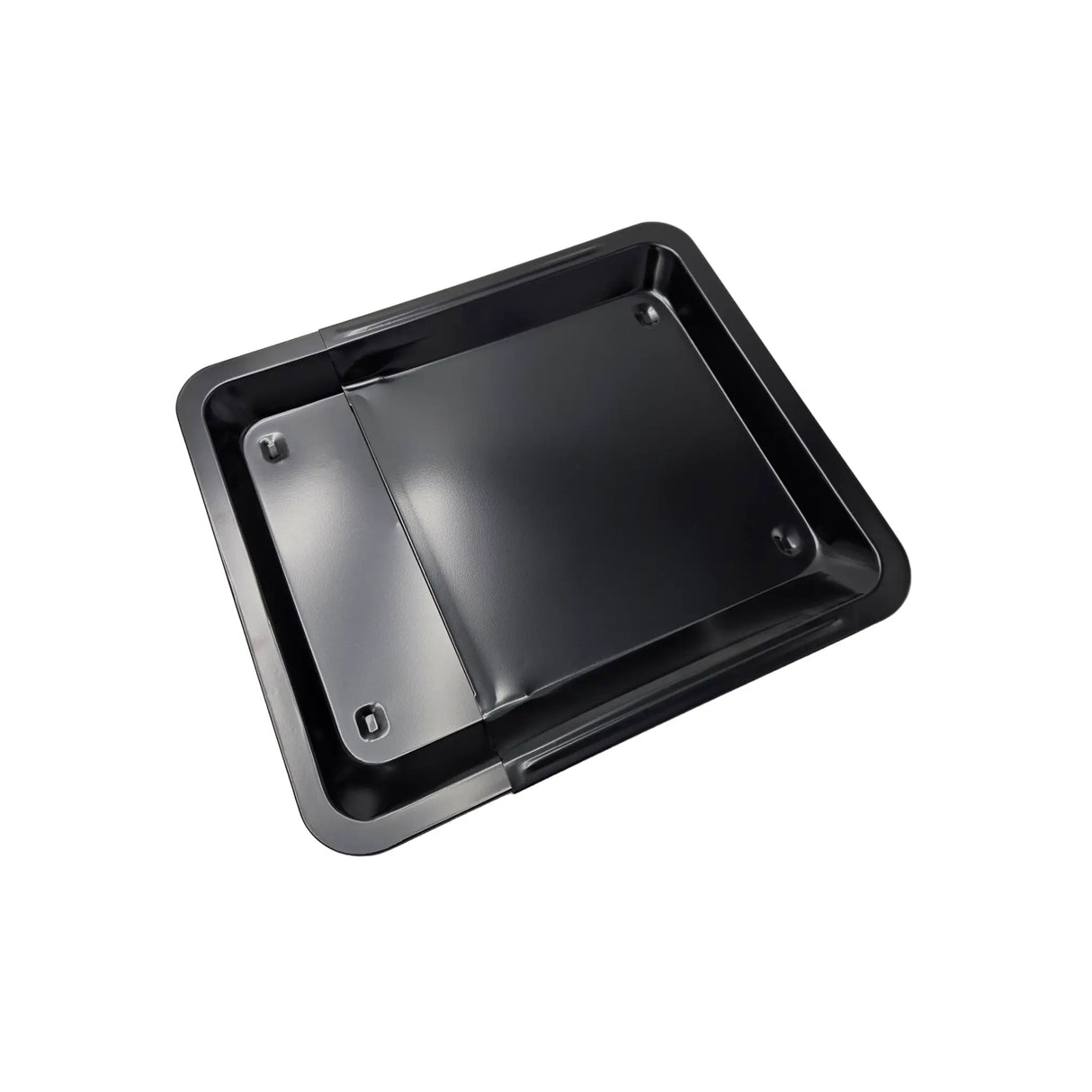 Backblech ausziehbar antihaftbeschichtet Carbonstahl Metall 33x33- 52 cm Schwarz - Backblech