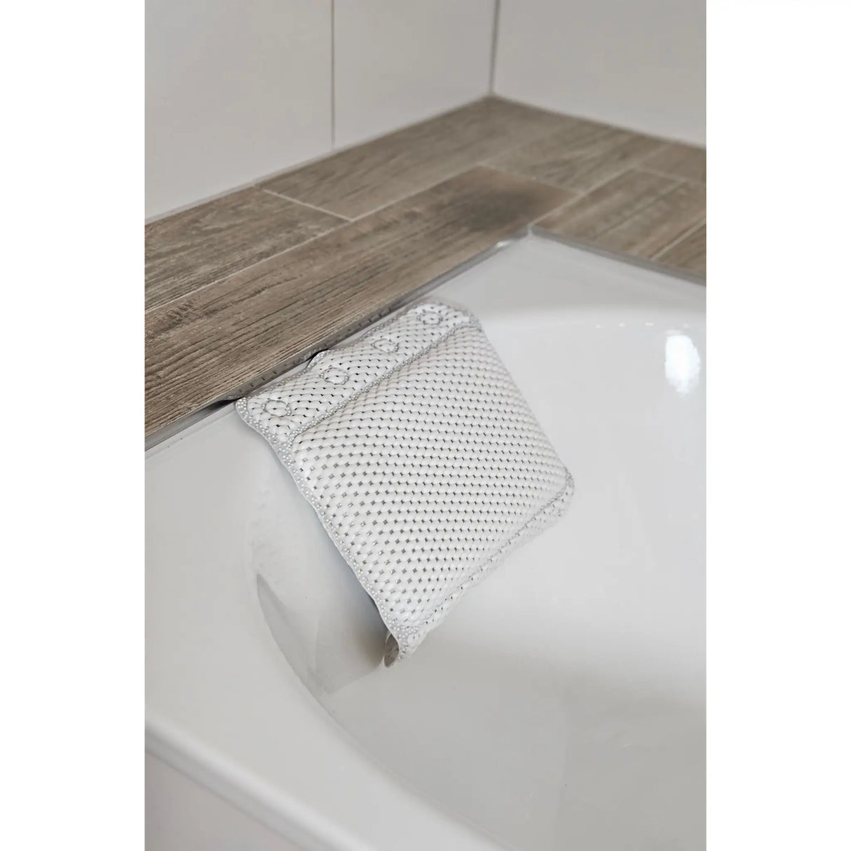 Badewannenkissen grau weiß blau Badekissen mit Saugnäpfen Spa Wannenkissen Kopfkissen - Badewannenkissen