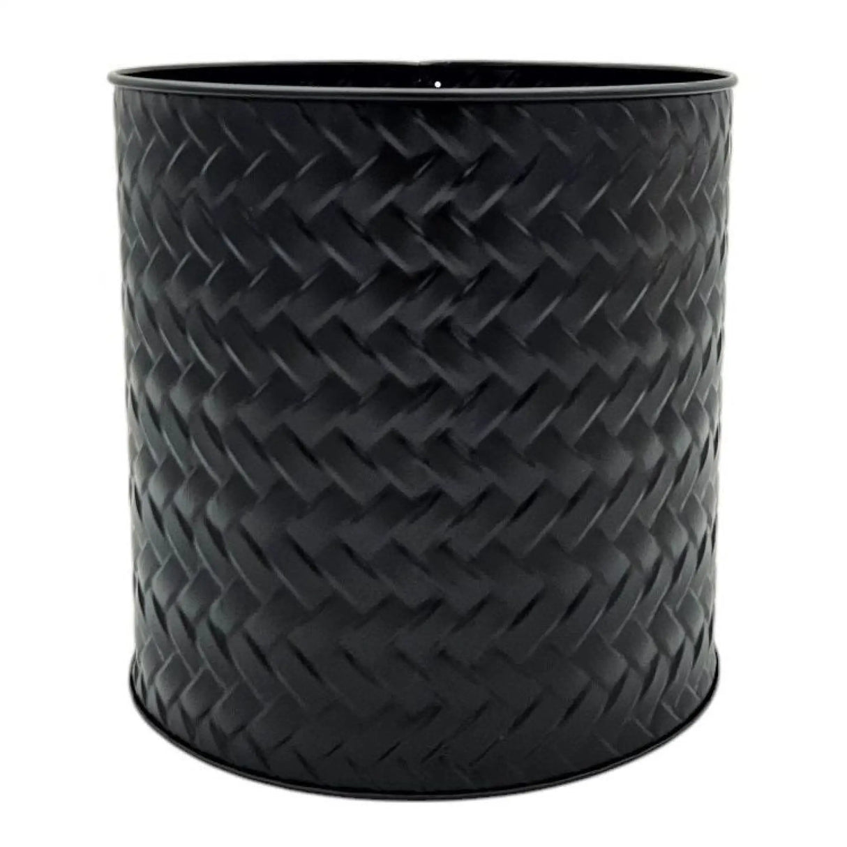 Blumentopf Übertopf Pflanzenkübel Topf Kübel 3er Set schwarz rund Metall Matt - Blumentopfset