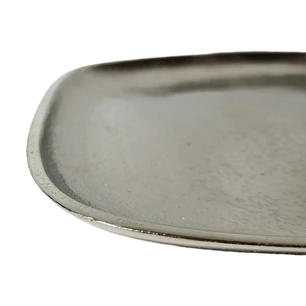 Dekoteller Metall silber Dekoschale Metallteller Deko Schale Teller 25 x 22 cm - Dekoteller