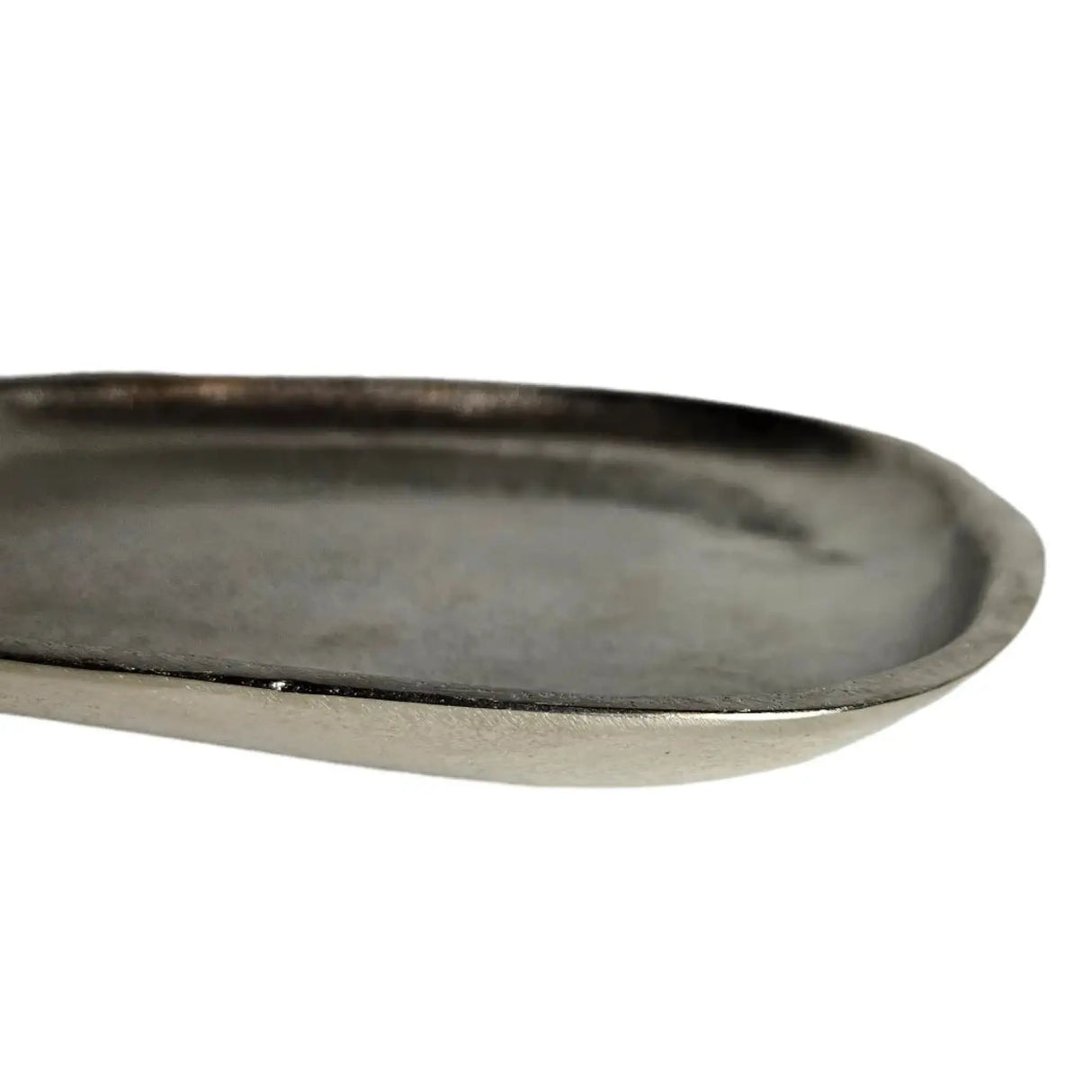 Dekoteller Metall silber Dekoschale Metallteller Deko Schale Teller 20 x 18 cm - Dekoschale