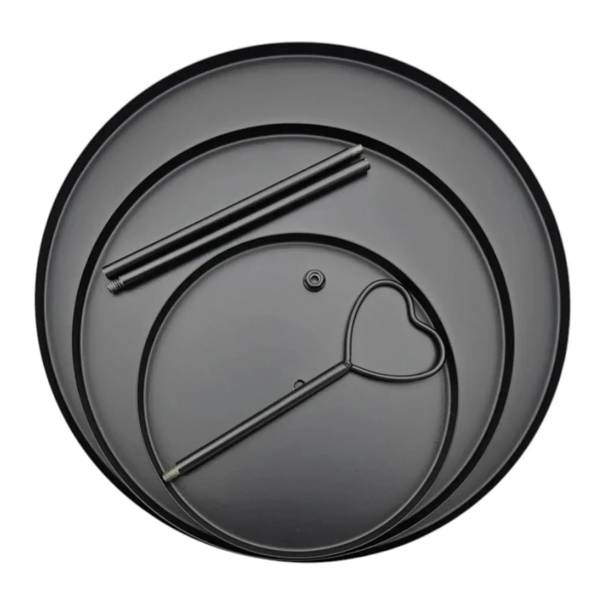 Etagere Paris schwarz 48x30 rund Metall 3 Schichten 3-Stöckig Vintage Muffin Herz - Etagere