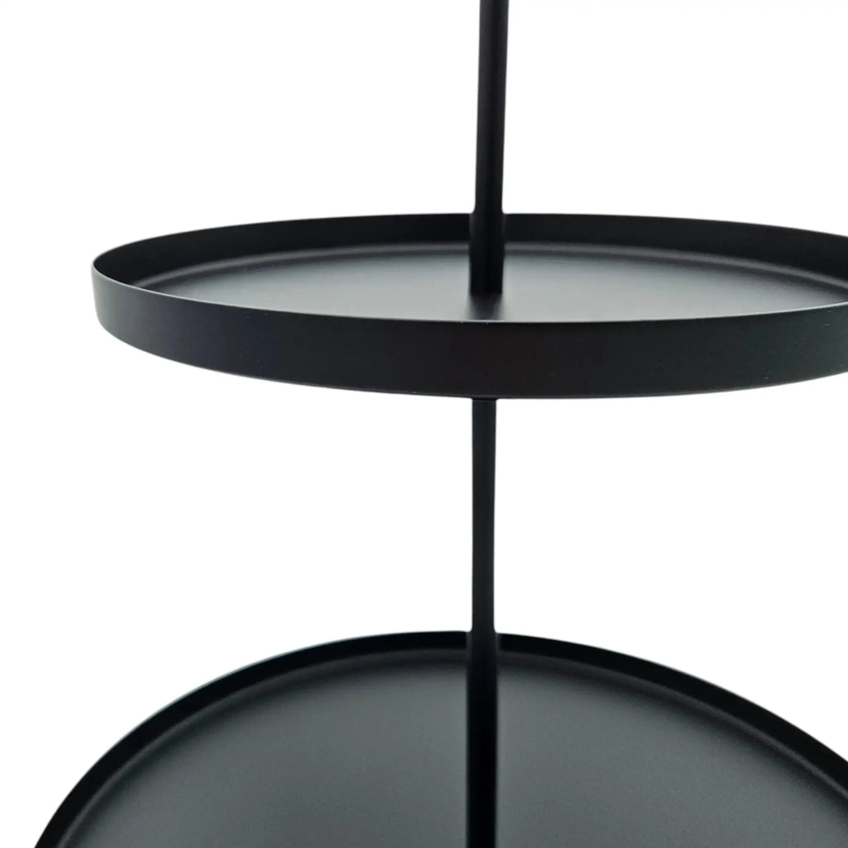 Etagere Paris schwarz 48x30 rund Metall 3 Schichten 3-Stöckig Vintage Muffin Herz - Etagere