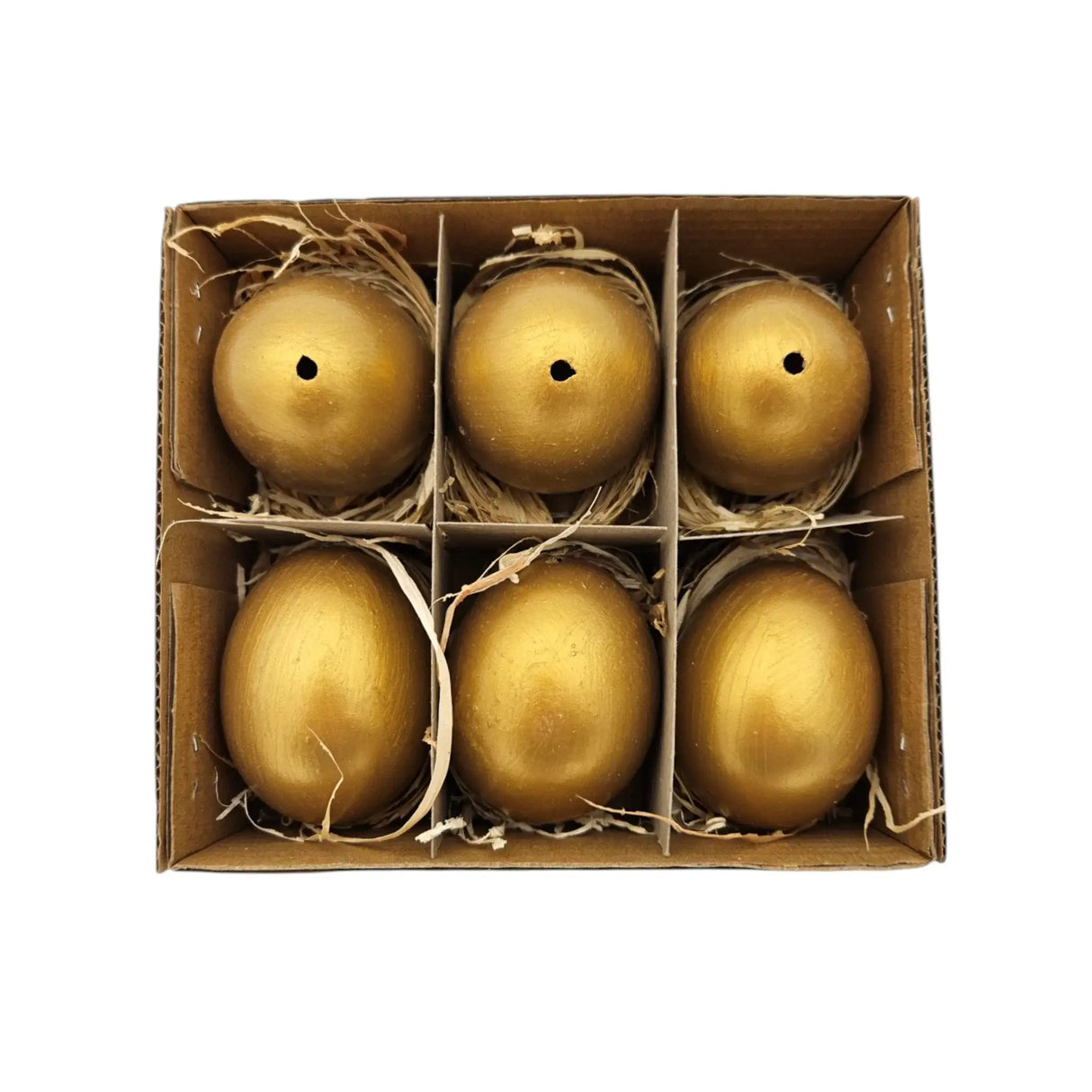 Ostereier Gold 12 Stück – Glänzende Oster Eier – Osterdeko Set für Tischdeko echte Eier - Osterhase