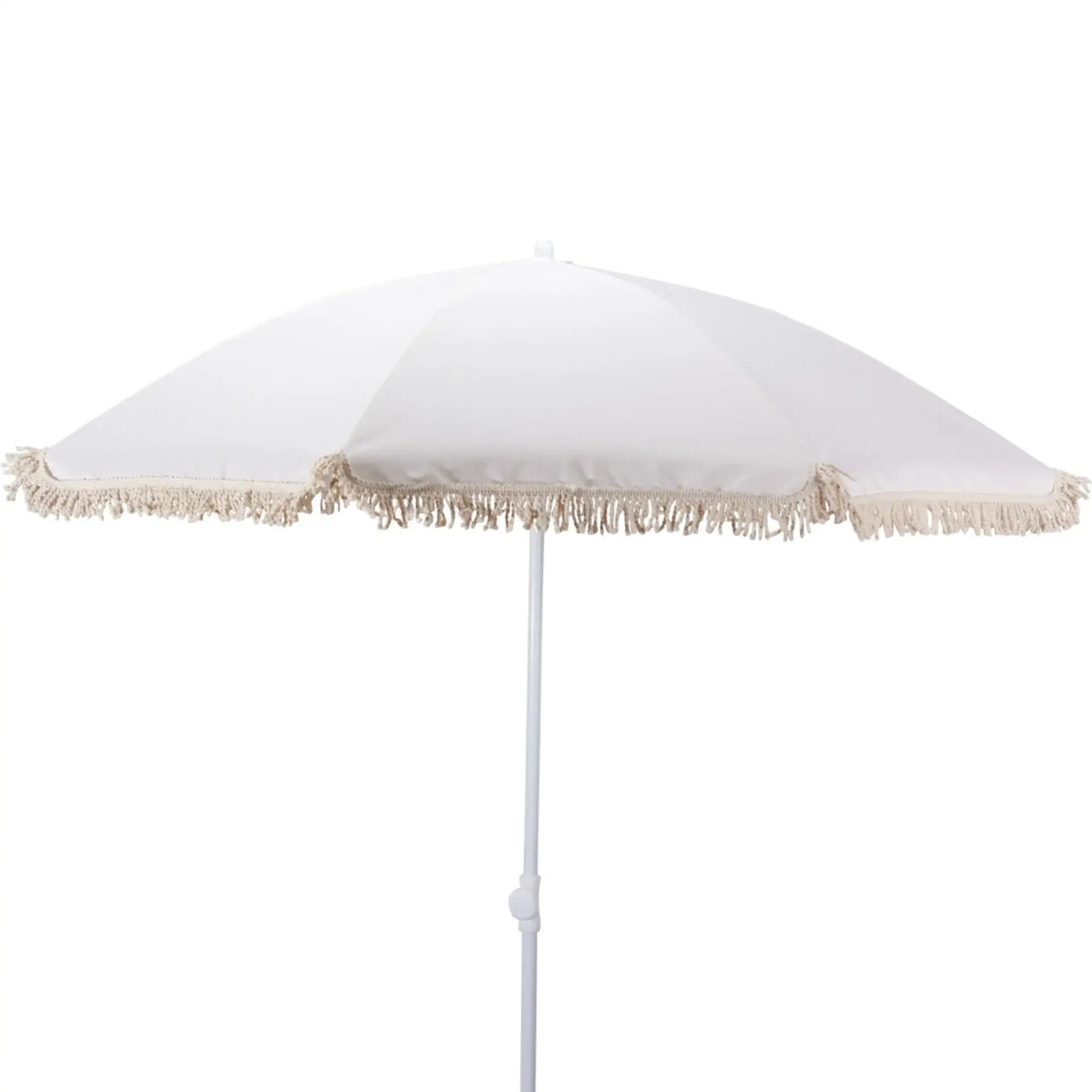 Sonnenschirm Strandschirm Balkon Gartenschirm creme Fransen Boho chic UV30+ 155cm - Sonnenschirm