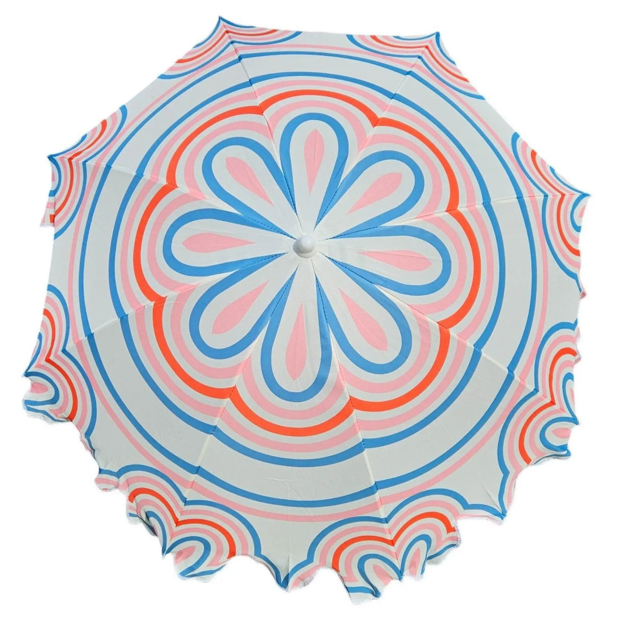 Sonnenschirm Strandschirm UV 30+ Balkonschirm grün blau Kreise Streifen - Sonnenschirm