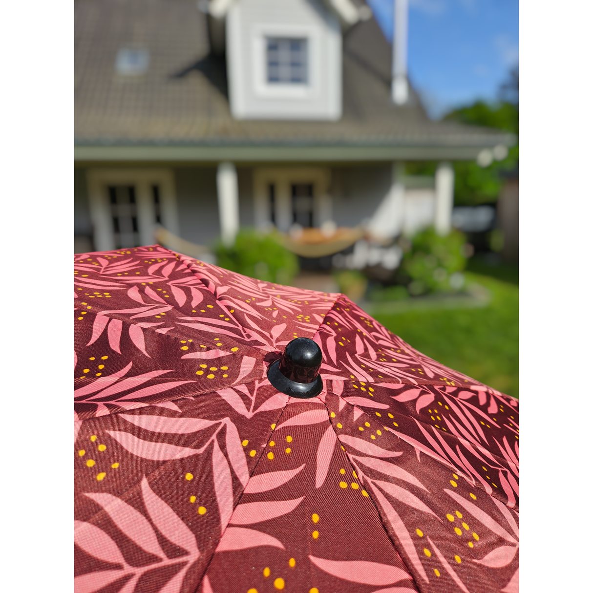 Sonnenschirm Strandschirm Schirm UV Schutz mit Tasche Fransen Rot Ø 170 cm - Sonnenschirm