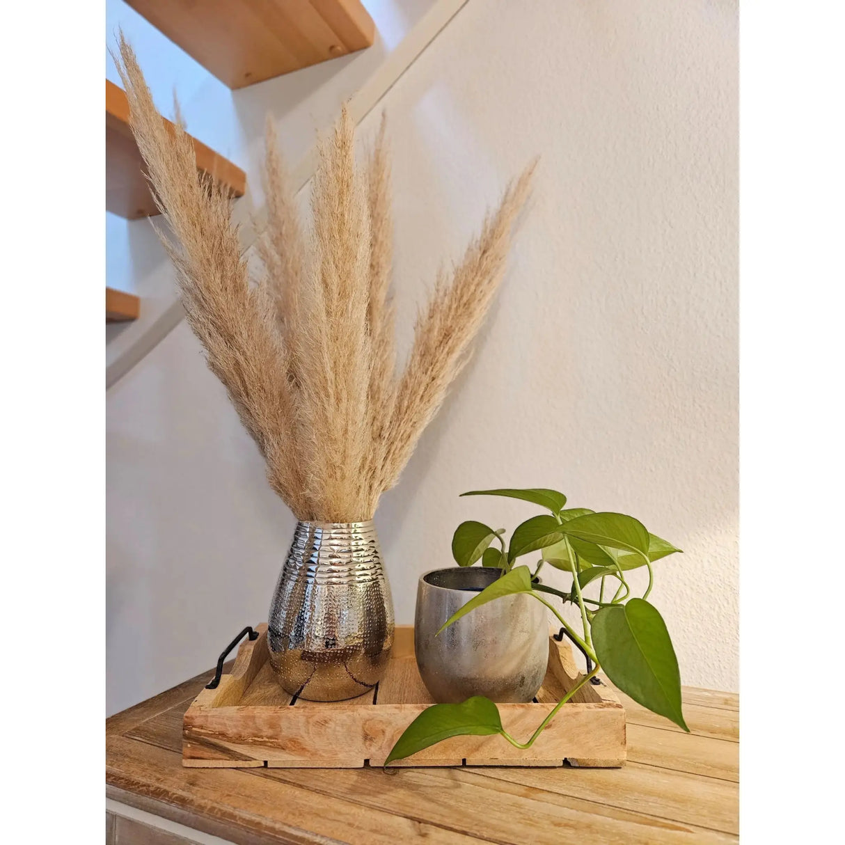 Tablett Dekotablett Holz Mango braun Deko Tischdeko Kerzentablett Holztablett Mittel: 46 x 31 cm - Holztablett