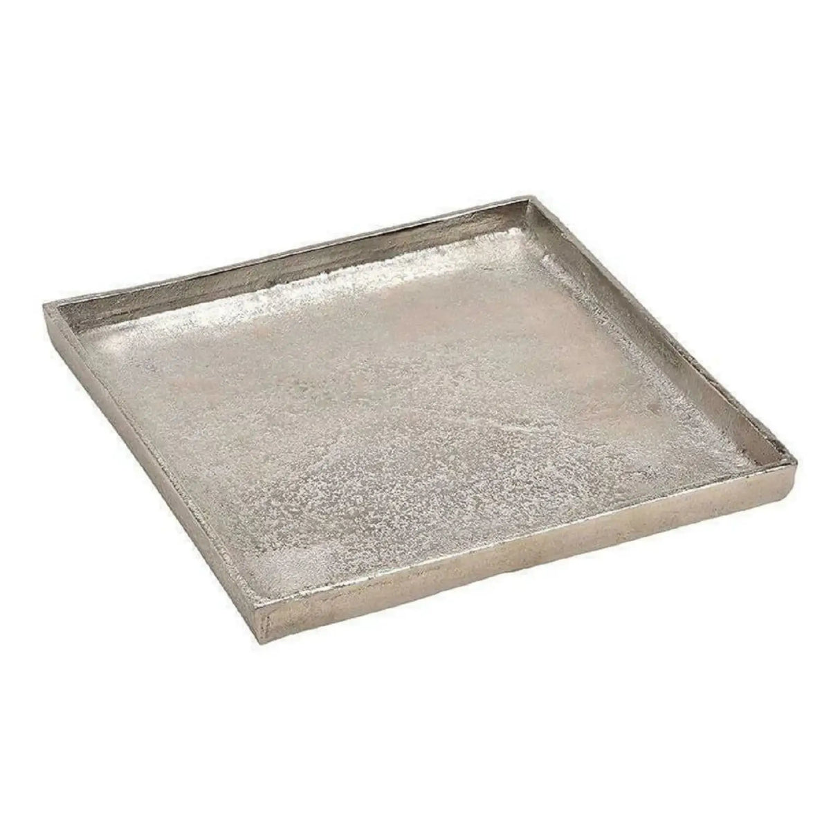 Tablett Dekoteller silber Metall massiv Tischdeko Schale Dekoschale 25 x 25 cm - Dekoteller