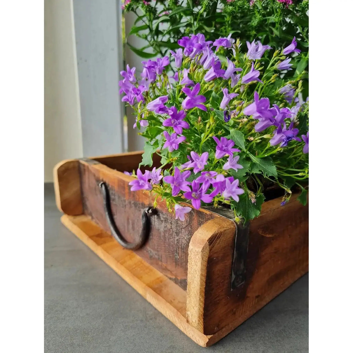 Tablett Ziegelform Kiste Holzkasten recyceltes Holz Landhaus Kasten 31x25 cm - Landhaus Tablett