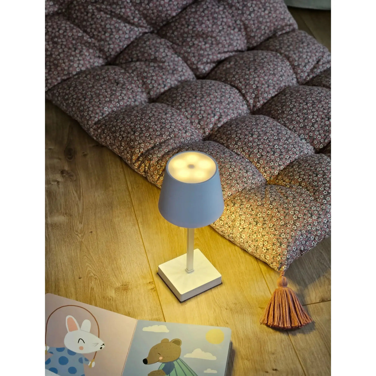 Tischleuchte Touch dimmbar LED Lampe Leuchte weiß silber kabellos Höhe 26 cm - Leuchte Touch