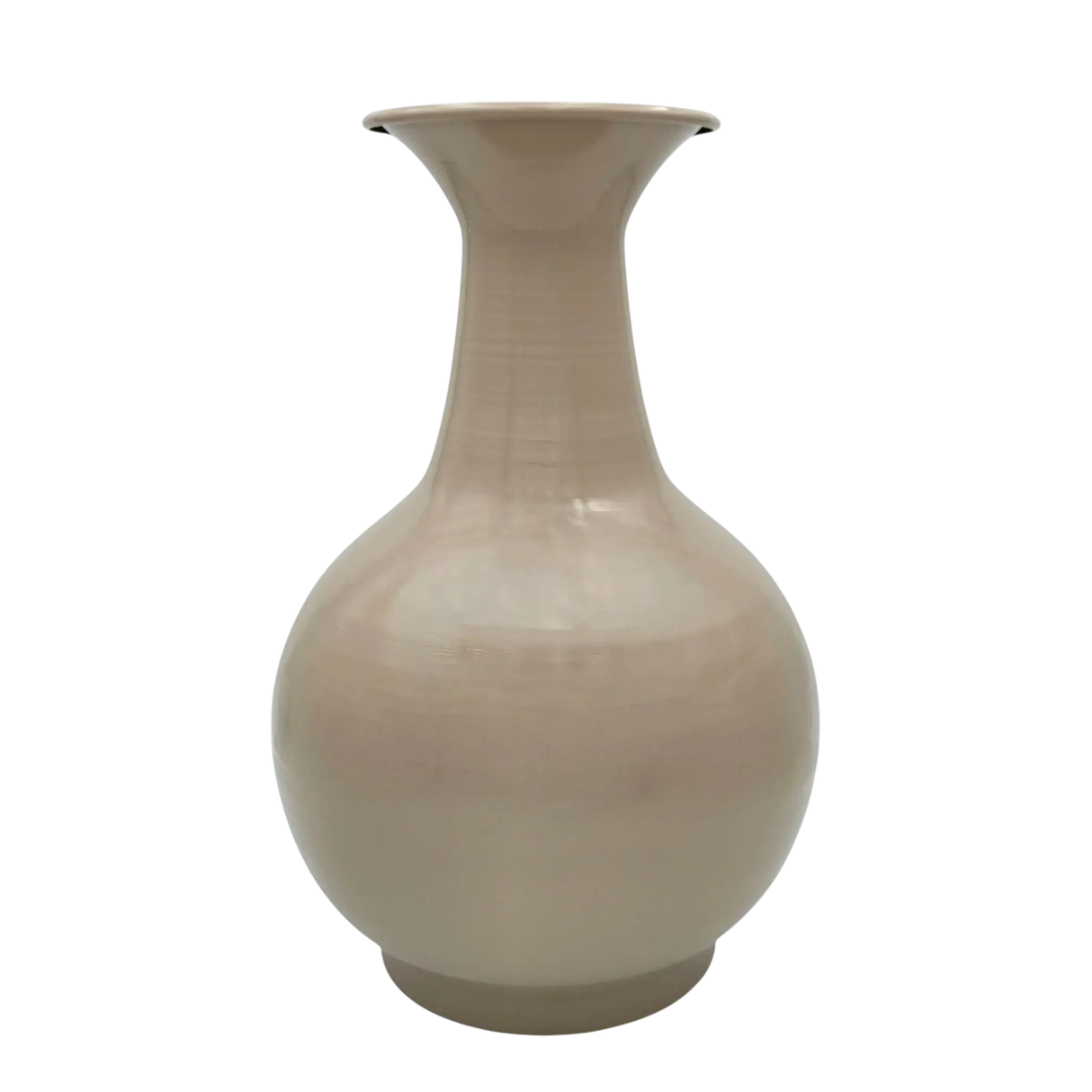 Vase Blumenvase XXL Dekovase Metallvase Beige Braun 38x25 Retro Blumengefäß - Beige - Vase