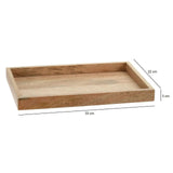 Tablett Mangoholz Holztablett Tischdeko Landhaus Dekotablett Mango Holz 33x22 cm
