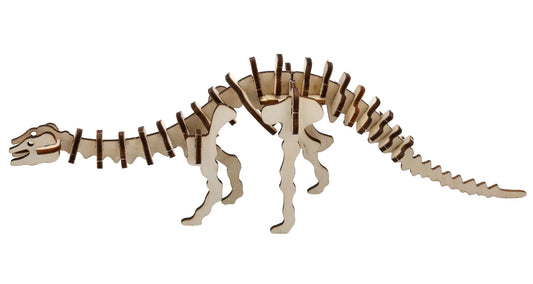 3D-Puzzle Dinosaurier Holz Natur 3D Holzpuzzle Dino Diplodocus